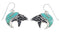 Sterling Silver Turquoise Inlay Bear Arrow Hook Dangle Earrings VX55826